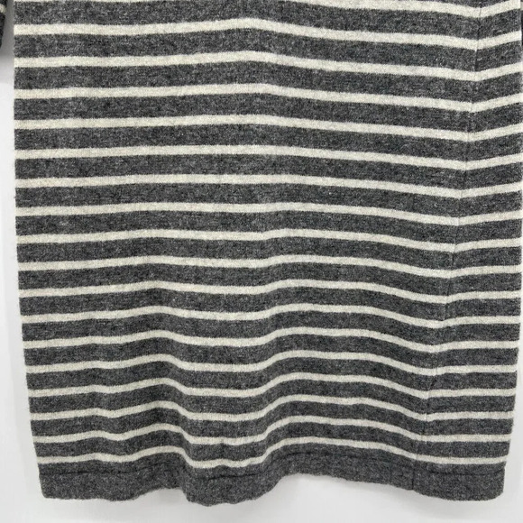 Banana Republic Wool Cashmere Blend Dress Gray‎ Striped Style 884306 Size Medium - Picture 3 of 9